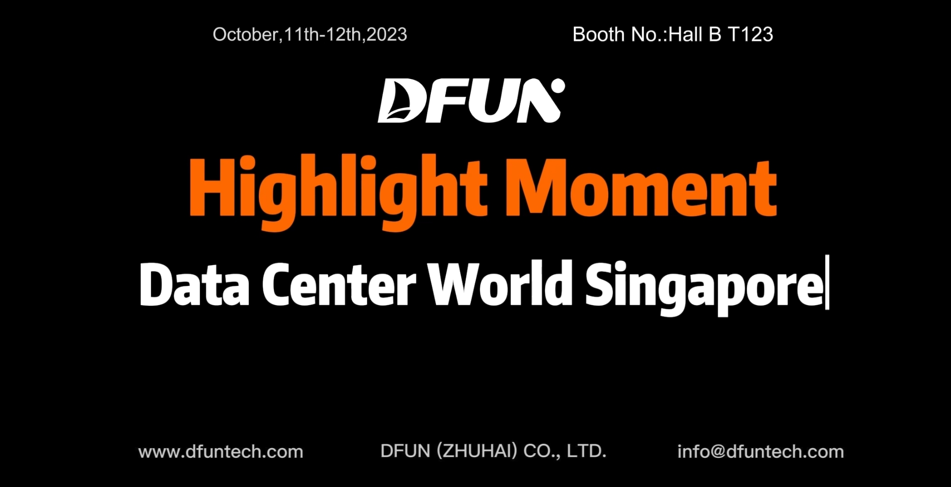 DFUN e tsenetše Data Center Lefatše Singapore 2023
